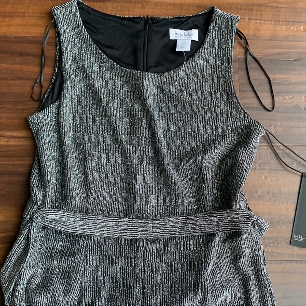 New Nicole Miller Shimmer/Metallic Jumpsuit in Silver - Picture 5 of 12